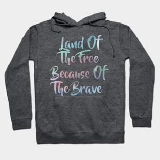 Land of the Free because of the Brave Hoodie